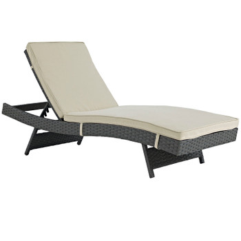 Modway Sojourn Outdoor Patio Sunbrella® Chaise EEI-1985-CHC-BEI Antique Canvas Beige