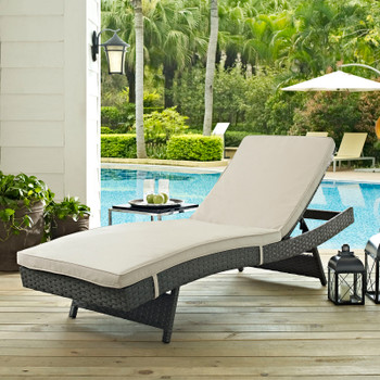 Modway Sojourn Outdoor Patio Sunbrella® Chaise EEI-1985-CHC-BEI Antique Canvas Beige