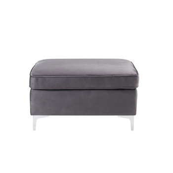 ACME Jaszira  Ottoman, Gray Velvet