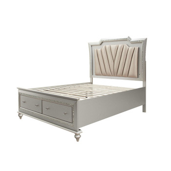 ACME 27224CK Kaitlyn California King Bed, PU & Champagne (1Set/4Ctn)