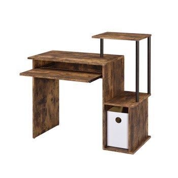 ACME 92760 Lyphre Computer Desk, Weathered Oak & Black Finish