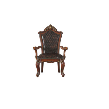 ACME Picardy Arm Chair (Set-2), Cherry Oak & PU
