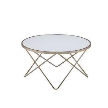 ACME Valora Coffee Table, Champagne & Frosted Glass