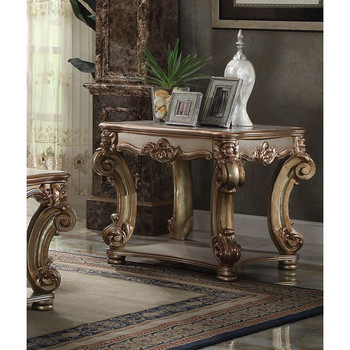 ACME Vendome End Table, Gold Patina