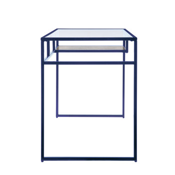 ACME 92586 Yasin Writing Desk, Blue & Glass