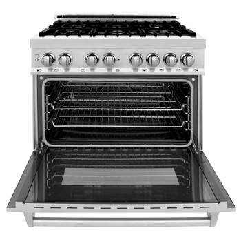 ZLINE 36" Professional Dual Fuel Range with Blue Matte Door (RA-BM-36)