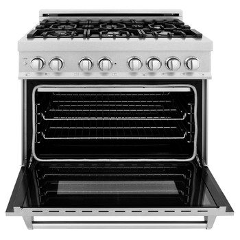 ZLINE 36" Professional Dual Fuel Range with Blue Gloss Door (RAS-BG-36)