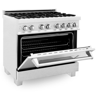 ZLINE 36" Professional Dual Fuel Range with Red Matte Door (RAS-RM-36)