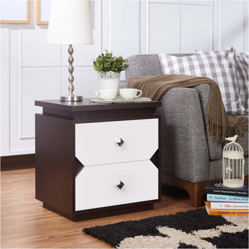 Furniture of America HFW-1663C4 Nouvel Contemporary 2-Drawer End Table