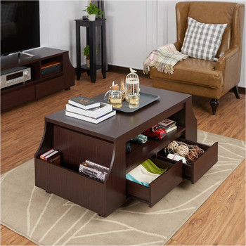 Furniture of America HFW-1694C4 Bass Contemporary Multi-Storage Coffee Table