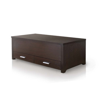 Furniture of America ID-11417CT Colombs Transitional Multi-Storage Coffee Table