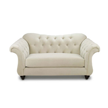 Furniture of America IDF-2221-LV Dora Traditional Button Tufted Loveseat in Ivory