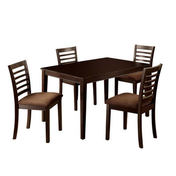 Furniture of America IDF-3001T-5PK Landon Transitional 5-Piece Solid Wood Dining Set