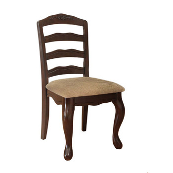Furniture of America IDF-3109SC-DK Towns Cottage Padded Side Chairs (Set of 2)