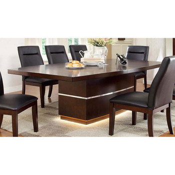 Furniture of America IDF-3130T Lina Contemporary 18-Inch Leaf Dining Table