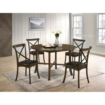 Furniture of America IDF-3148RT-5PC Marcan Transitional 5-Piece Round Dining Set