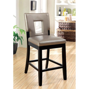 Furniture of America IDF-3320PC Singular Contemporary Padded Counter Height Chairs (Set of 2)