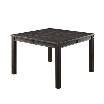 Furniture of America IDF-3324BK-PT-54 Lubbers Rustic Square Counter Height Table in Antique Black