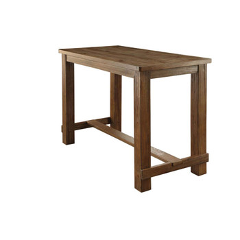 Furniture of America IDF-3324BT Lubbers Rustic Trestle Base Bar Height Table