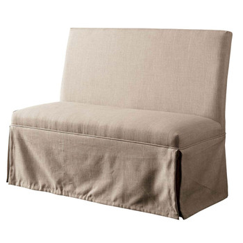 Furniture of America IDF-3341BG-LV Cullen Rustic Upholstered Loveseat in Beige