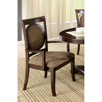 Furniture of America IDF-3418ACX2 Brielle Contemporary Arm Chairs (Set of 2)