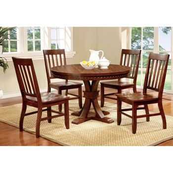 Furniture of America IDF-3437RT Monte Transitional Round Dining Table