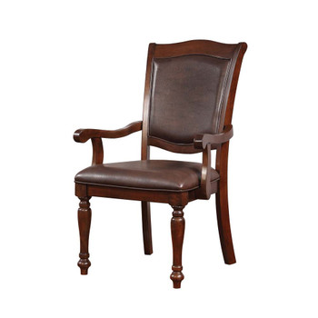 Furniture of America IDF-3453AC Alder Traditional Padded Arm Chairs (Set of 2)