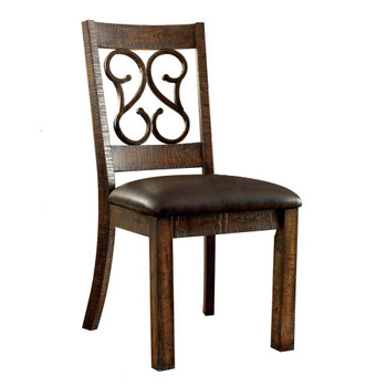 Furniture of America IDF-3465SC Paula Traditional Padded Side Chairs (Set of 2)