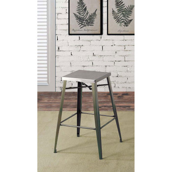 Furniture of America IDF-3504BC-26 Simon Industrial Metal Frame Bar Stools, 26" (Set of 2)