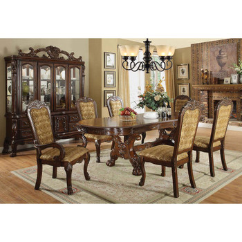 Furniture of America IDF-3557CH-AC Ellas Traditional Padded Arm Chairs (Set of 2)