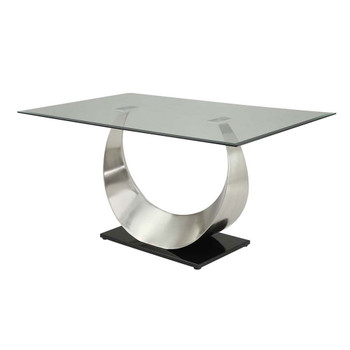 Furniture of America IDF-3726T Sheena Contemporary Glass Top Dining Table