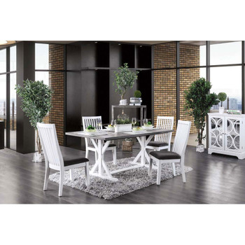 Furniture of America IDF-3761T Kelsi Transitional Trestle Base Dining Table