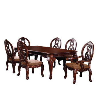 Furniture of America IDF-3845CH-T Napa Traditional Curved Dining Table