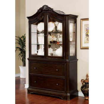 Furniture of America IDF-3878HB Julessa Traditional Multi-Storage Hutch and Buffet