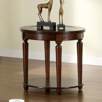 Furniture of America IDF-4131E Canello Transitional Open Shelf End Table