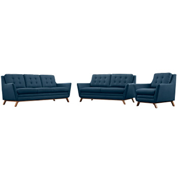 Modway Beguile Living Room Set Upholstered Fabric Set of 3 EEI-2431-AZU-SET
