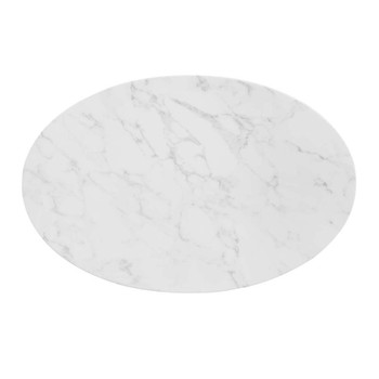 Modway EEI-5322 Tupelo 42" Oval Artificial Marble Dining Table