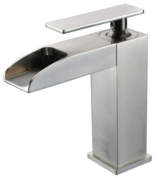 ALFI brand AB1598-BN Brushed Nickel Single Hole Waterfall Bathroom Faucet