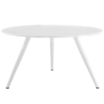 Modway Lippa 54" Round Wood Top Dining Table with Tripod Base EEI-2524-WHI White