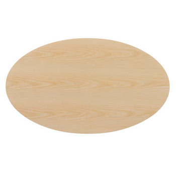 Modway EEI-5280-ROS-NAT Lippa 48" Oval Wood Coffee Table