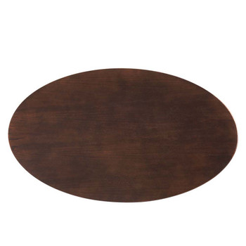 Modway EEI-5519-GLD-CHE Lippa 48" Oval Wood Coffee Table