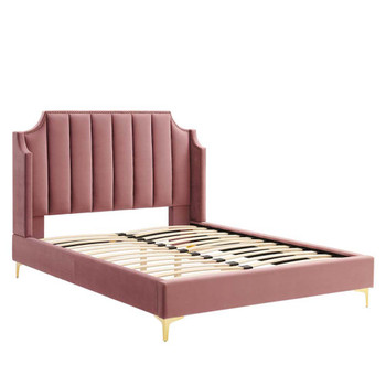 Modway MOD-6412 Daniella Performance Velvet Queen Platform Bed