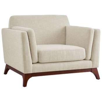 Modway Chance Upholstered Fabric Armchair Beige EEI-3063-BEI
