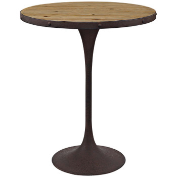 Modway Drive Wood Bar Table Brown EEI-2652-BRN-SET