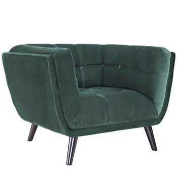 Modway Bestow Performance Velvet Armchair Green EEI-2733-GRN