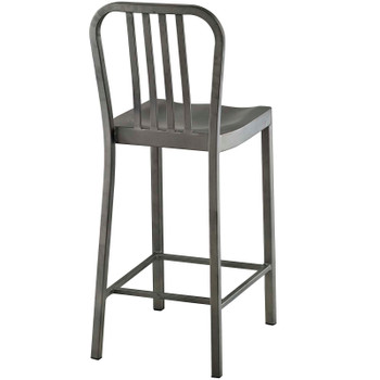 Modway Clink Counter Stool Set of 2 EEI-2954-SLV-SET Silver