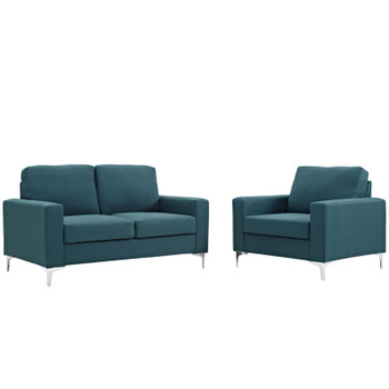 Modway Allure 2 Piece Sofa and Armchair Set EEI-2984-BLU-SET Blue