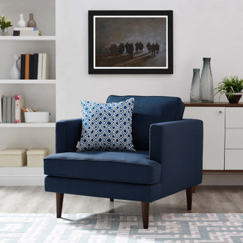 Modway Agile Upholstered Fabric Armchair EEI-3055-BLU Blue