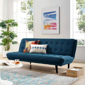 Modway Glance Tufted Convertible Fabric Sofa Bed EEI-3093-AZU Azure