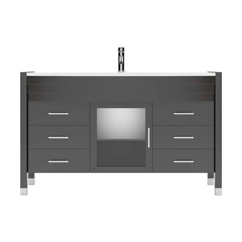 Virtu USA MS-5055-S-ES-NM Ava 55" Single Bath Vanity in Espresso with White Engineered Stone Top and Round Sink with Polished Chrome Faucet